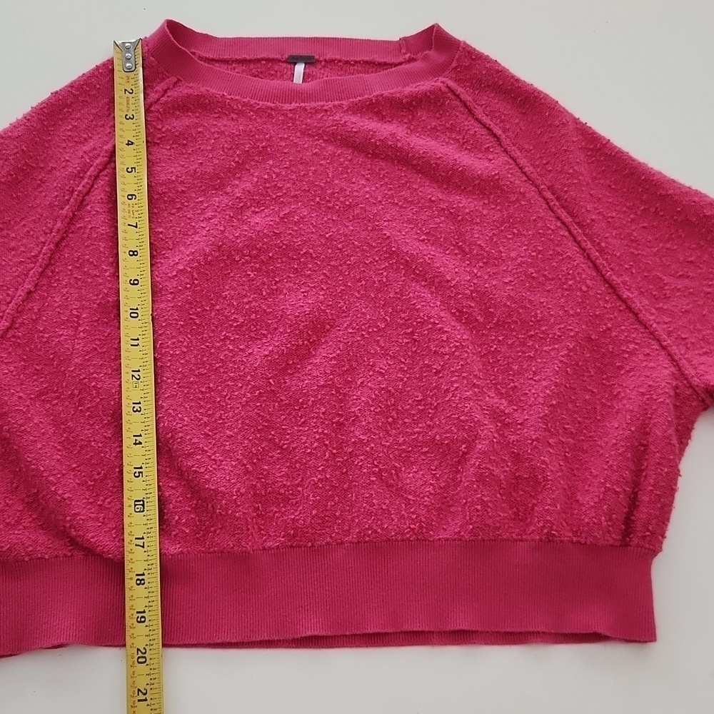 Free People Found My Friend Pink Boucle Pullover XS - Picture 9 of 10